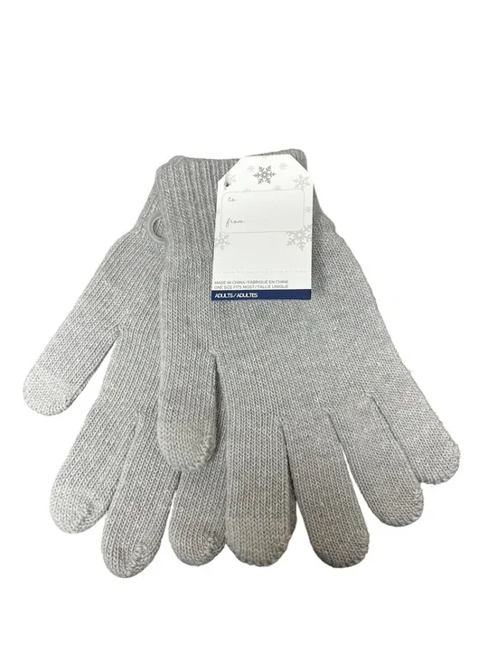 Source Unknown Silver Gray Knit Gloves