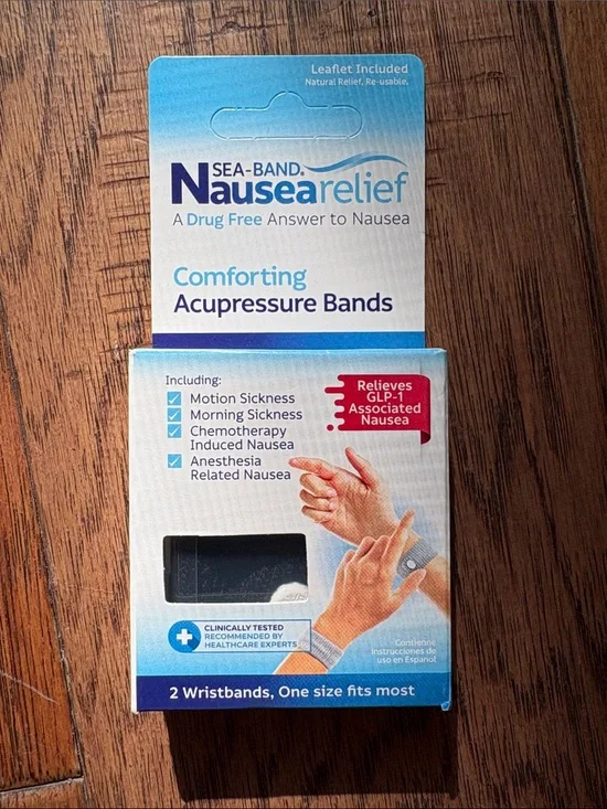 Nausea Relief Comforting Acupressure Wristbands - Black