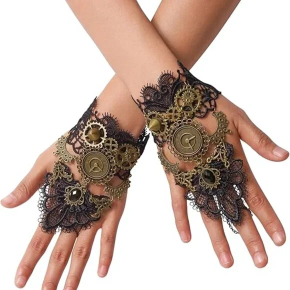 Women's Steampunk Gear Gloves Brand New !!‎