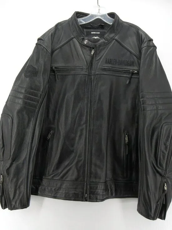 Harley Davidson Jacket XXXL Cowhide Leather Riding Gear Biker Padded
