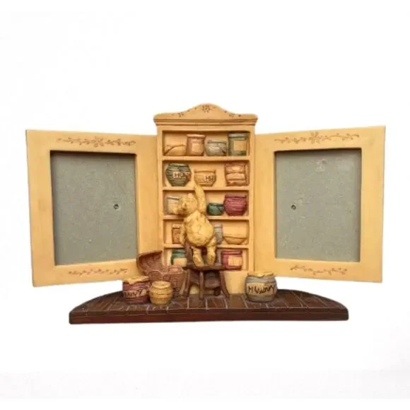 Vintage Winnie the Pooh Charpente Disney Honey Cupboard Double Picture Frame 3D