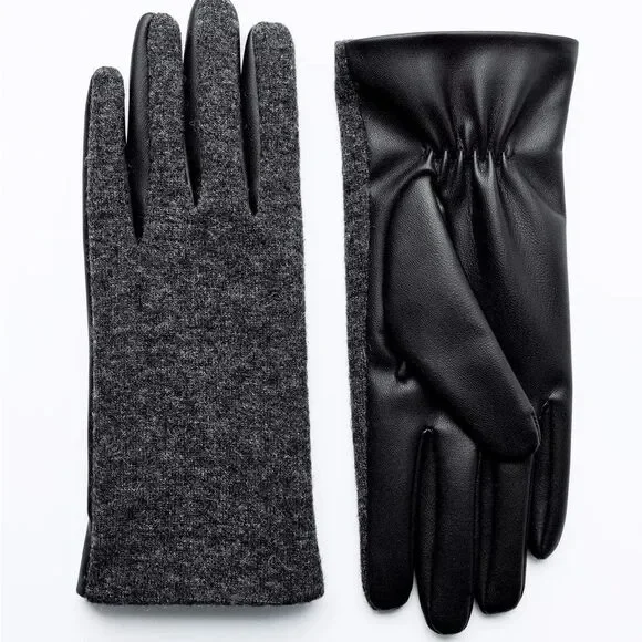 Zara Short Wool Gloves New