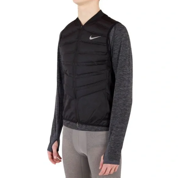 Running Nike Black Quilted Vest