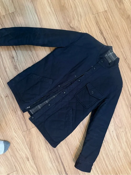 Grayers Navy Field Jacket with Quilted Front