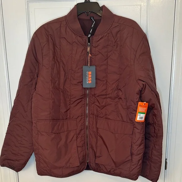 Bass Outdoor‎ Reversible Liner Jacket Rum Raisin size L NWT
