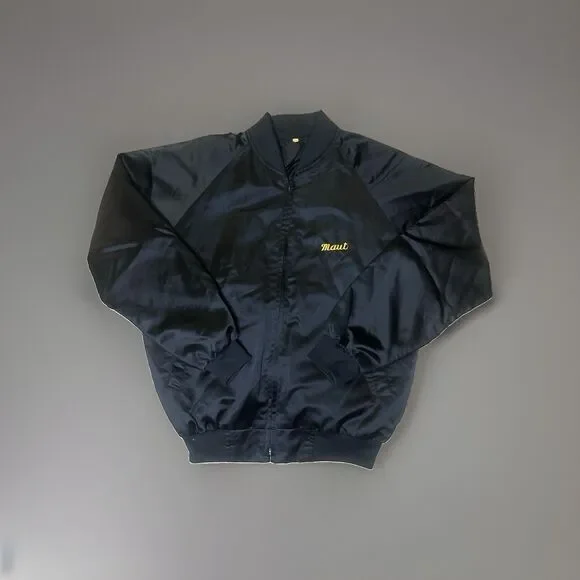 Vintage  Souvenir Sukajan Maui Embroidered Tiger Bomber Jacket Men’s Size M