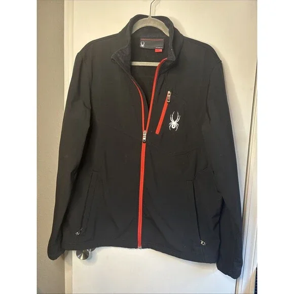 Spider TRANSPORT Soft Shell Jacket Full Zip Black Men’s Size Medium