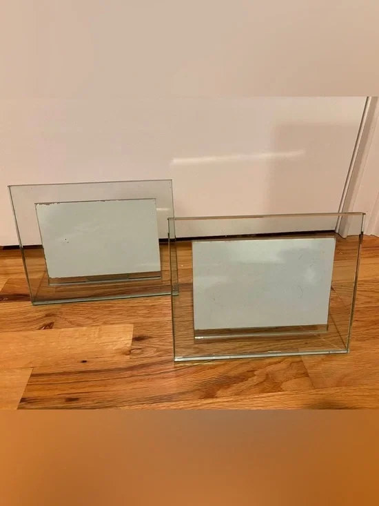 Clear Glass Picture Frames - Set of 2