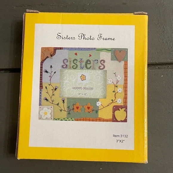 Sisters Photo‎ Frame Yellow Multicolor Patchwork 3