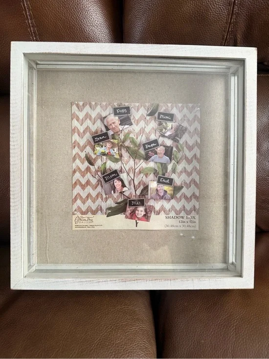 Hobby Lobby Distressed White Shadow Box Display Case