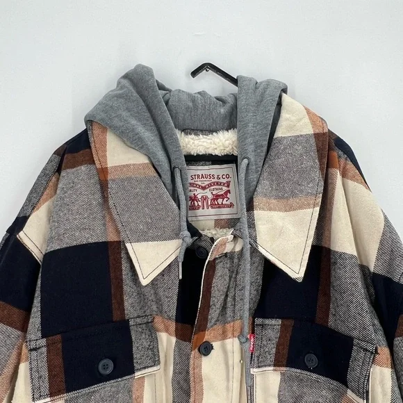 Levi’s Plaid Sherpa Lined Hoodie Multicolor Jacket
