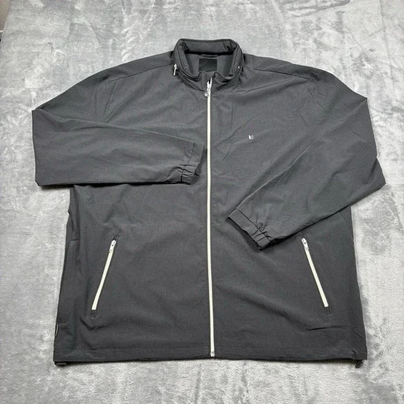 Linksoul Full Zip Golf Jacket Mens 2XL Sly Lightweight Windbreaker Packable Hood