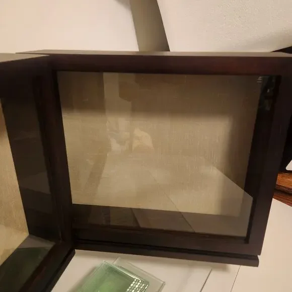 Pottery Barn Wooden Shadow Box 12x13 3