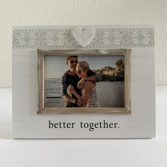 Malden Better Together Rustic Wood Picture Frame 4x6 NEW