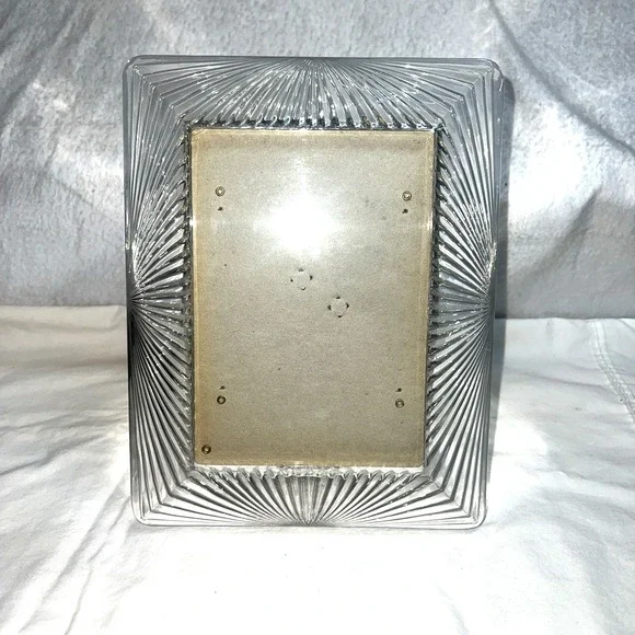 Burnes of Boston Crystal Picture Frame 10 x 7.5 Clear Glass Photo Frame Decor