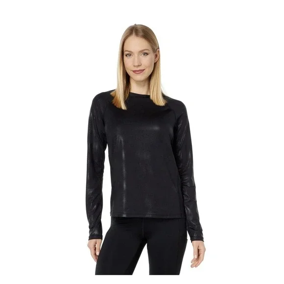 Seirus Heatwave Lite Reversible Long Sleeve‎ Top Carbon Women Sz med Hiking Camp