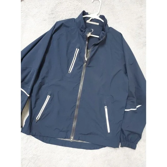 Zero Restriction Jacket Mens Medium Taped Seams Activewear Blue Full Zip Golf M
