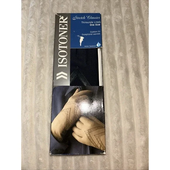 Isotoner Gloves Womens One Size Blue  Classic Thinsulate Water Resistant Stretch