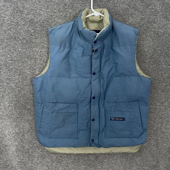 Vintage Snow Goose by Canada Goose Vest Mens Large Blue Down Puffer Canvas
