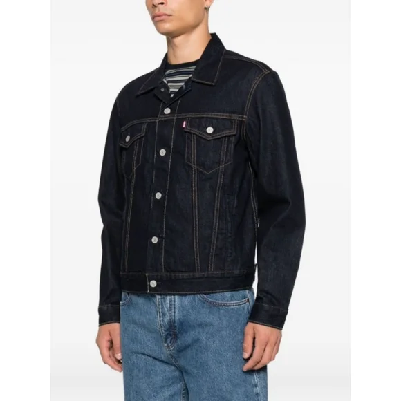Levi’s Mens Classic Trucker Original Denim Jean Jacket Indigo Blue Size XS Levis
