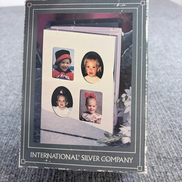 International Silver Silvertone Collage Photo Album Frame 100‎ 4x6 Photos