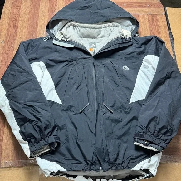 Nike ACG Vtg 90's Rare 2 Layer Retro Tech Wind Rain Jacket Medium FLAWS