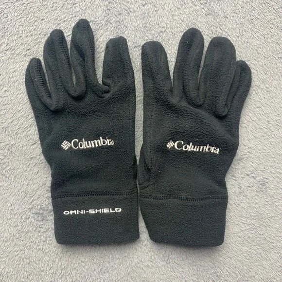 Columbia Gloves Womens Medium Omni-Shield Fleece Black Winter Outdoor SL9265