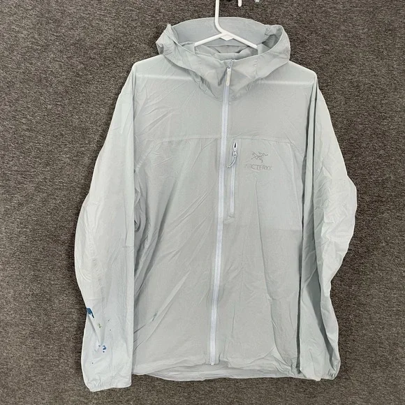 Arc'teryx Squamish Hoody Jacket Mens XL Gray Hooded Windbreaker Lightweight