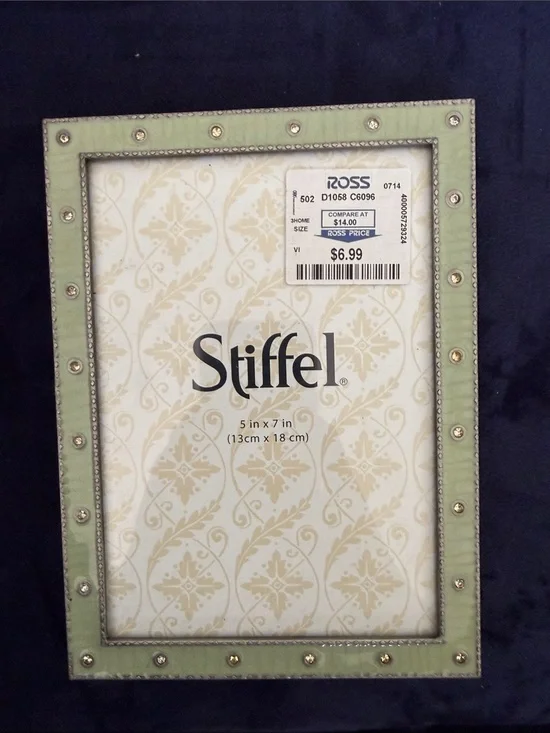Green Jeweled Picture Frame - 5 x 7 in