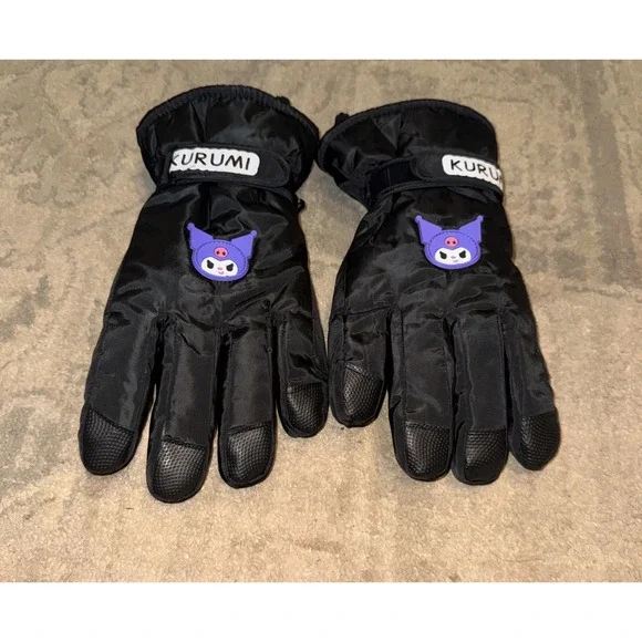 Sanrio Black Kuromi Winter Gloves For‎ Teen , Jr, Womens X (One Size) New