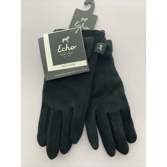 Echo Women’s Black Gloves Medium New with tags
