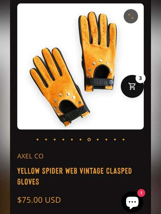 Axel Co. Spider Web Motorcycle Gloves