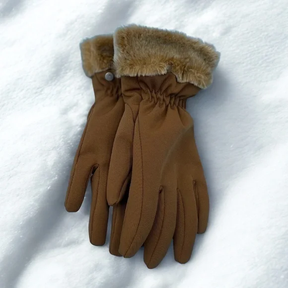 Like New! HEAD Weatherproof Faux Fur Winter Gloves