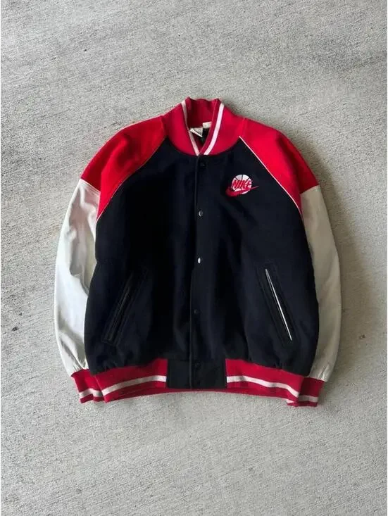 90s Nike Force Basketball Varsity Jacket