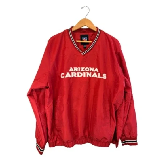 Arizona Cardinals NFL Red Pullover Windbreaker Jacket XL