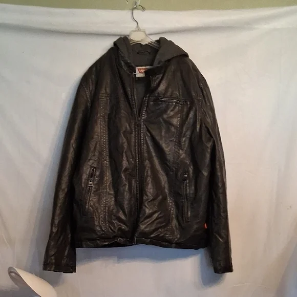 Levi's Black Men's Lined Hooded Jacket Size Xl