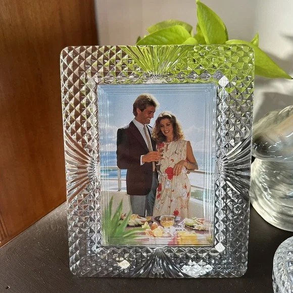 VTG New 24% Lead Shannon Crystal Picture Photo Frame 5x7 Ireland Cottagecore