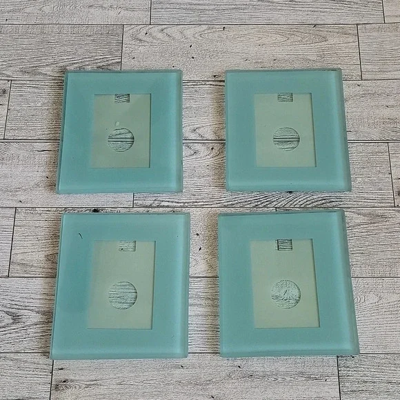 Glass Photoframe Coaster‎ Set of 4