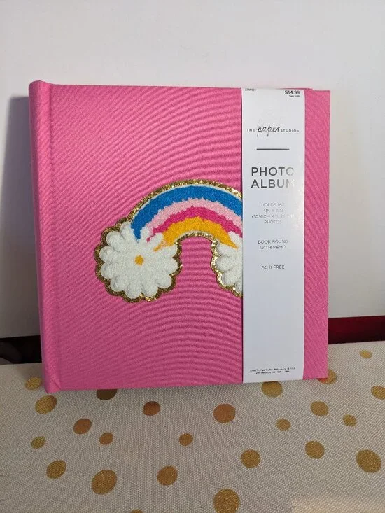The Paper Studio NWT Fuzzy Rainbow Photo Album