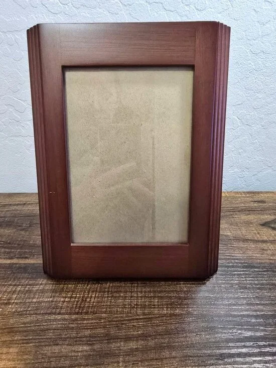 Rare Woods Cherry Wood 5x7 Picture Frame With Ribbed Edges