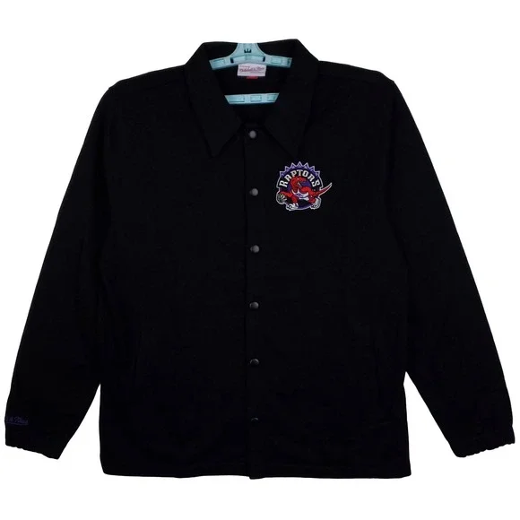 Toronto Raptors Mitchell &‎ Ness NBA Large Jacket Embroidery Logo Black New