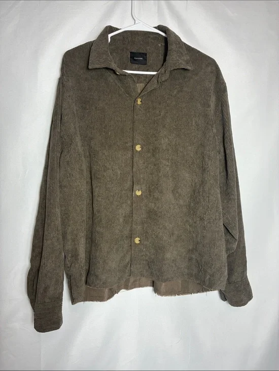 PacSun Relaxed Oversized Corduroy Shirt Jacket in Brown Men’s Medium
