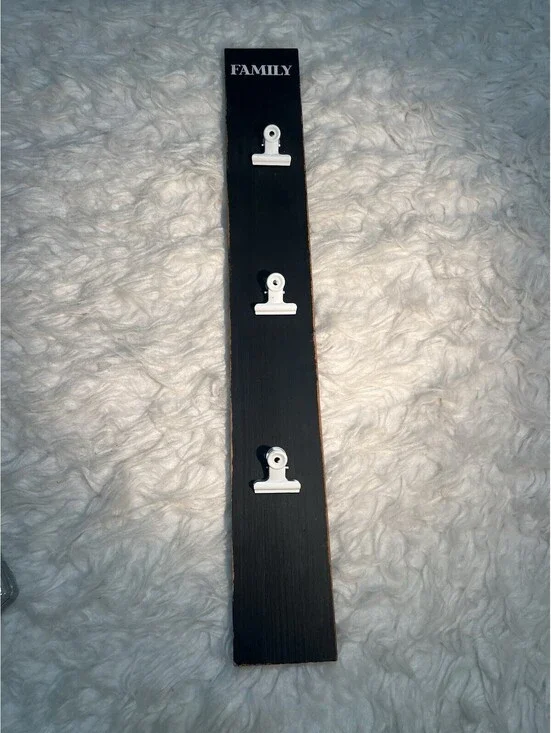 FAMILY Rustic Wood Photo Display With Clips