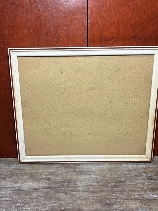 Classic White and Tan Framed Cork Board - Home Accents