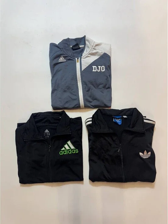 Vintage Lot 3 Adidas Track Jackets Men L Originals Trefoil Full Zip
