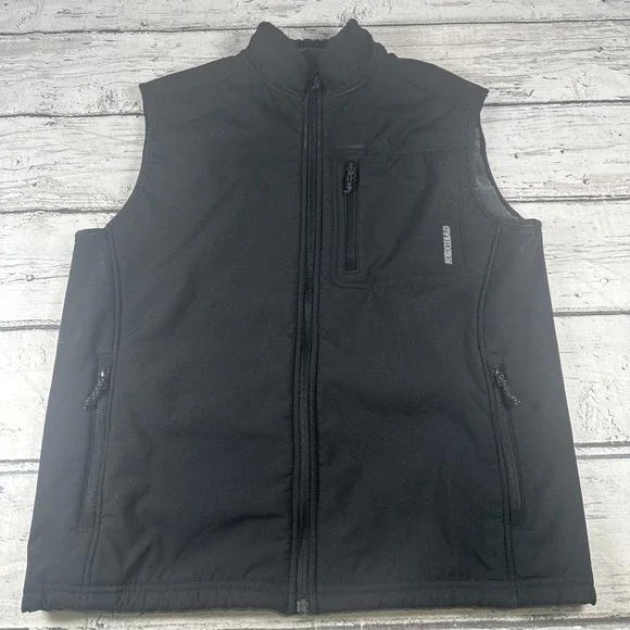 Red Head Vest Mens L Black Full Zip Fleece Lined Hunting Workwear Outdoor