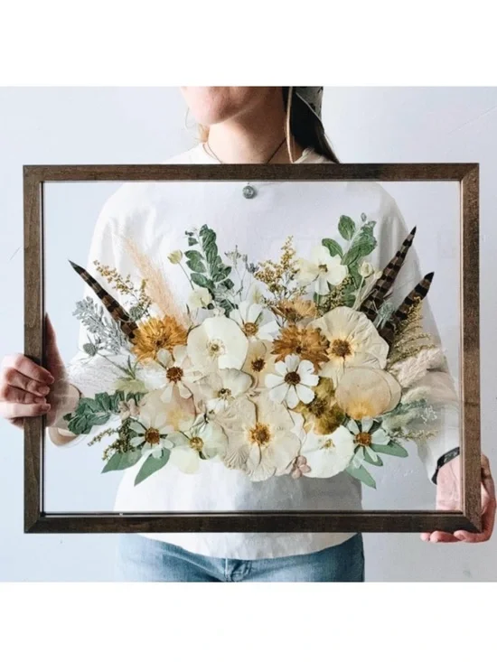 16x20” walnut frame for pressed flowers