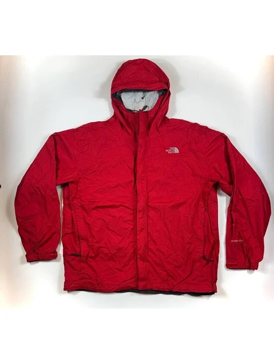The North Face HyVent 2.5L Rain Jacket Mens XL Red Hooded Shell