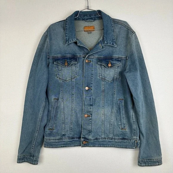 ASOS Denim Jacket Light Wash Trucker‎ Stretch Jean Jacket Men's Medium