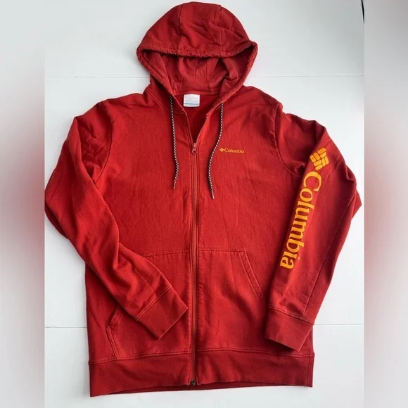 Columbia full zip Orange Hoodie sz M